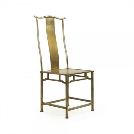 D2D TECHNOLOGIES Avent Side Chair - Antique Gold - 19.5 x 43.5 x 17 in. D24235668